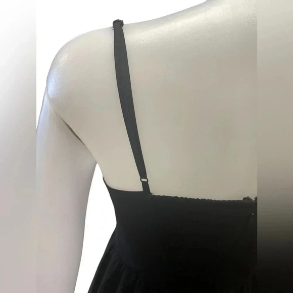 Babaton Black Spaghetti Strap MIDI Dress Size 2 - Picture 6 of 15